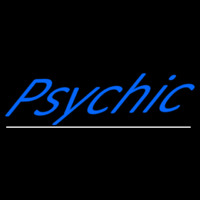 Blue Psychic White Line Leuchtreklame