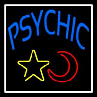 Blue Psychic With Moon And Star Leuchtreklame
