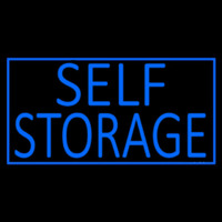Blue Self Storage With Border Leuchtreklame