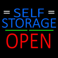 Blue Self Storage With Open 2 Leuchtreklame