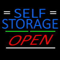 Blue Self Storage With Open 3 Leuchtreklame