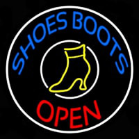 Blue Shoes Boots Open Leuchtreklame