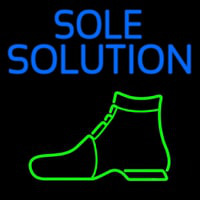 Blue Sole Solution Leuchtreklame