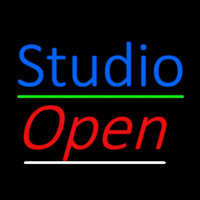 Blue Studio Red Open 1 Leuchtreklame