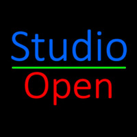 Blue Studio Red Open 2 Leuchtreklame