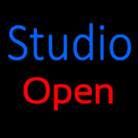 Blue Studio Red Open Leuchtreklame