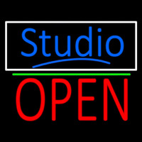 Blue Studio With Open 1 Leuchtreklame