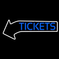 Blue Tickets With Arrow Leuchtreklame