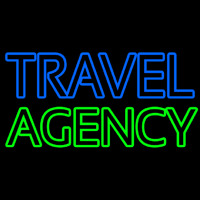 Blue Travel Green Agency Leuchtreklame