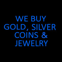 Blue We Buy Gold Silver Coins And Jewelry Leuchtreklame