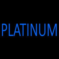Blue We Buy Platinum Leuchtreklame