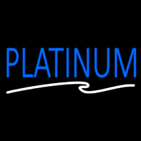 Blue We Buy Platinum White Border Leuchtreklame