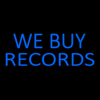 Blue We Buy Records 2 Leuchtreklame