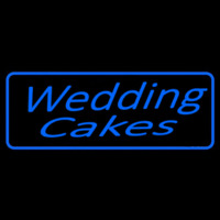 Blue Wedding Cakes Cursive Leuchtreklame