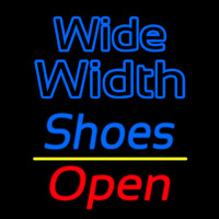 Blue Wide Width Shoes Open Leuchtreklame