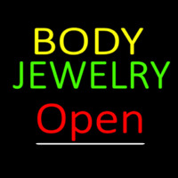 Body Jewelry Open Red Leuchtreklame
