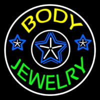 Body Jewelry Round Leuchtreklame