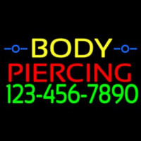 Body Piercing With Phone Number Leuchtreklame