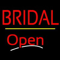 Bridal Block Yellow Line Open Leuchtreklame