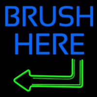 Brush Here Leuchtreklame