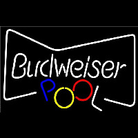 Bud Bowtie with Pool Ball Beer Sign Leuchtreklame