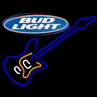 Bud Light Blue Electric Guitar Beer Sign Leuchtreklame