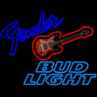 Bud Light Fender Guitar Beer Sign Leuchtreklame