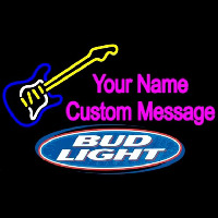 Bud Light Guitar Logo Beer Sign Leuchtreklame