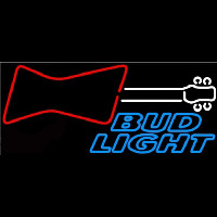 Bud Light Guitar Red White Beer Sign Leuchtreklame