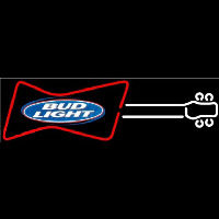 Bud Light Guitar Red White Beer Sign Leuchtreklame