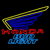 Bud Light Honda Motorcycles Gold Wing Beer Sign Leuchtreklame