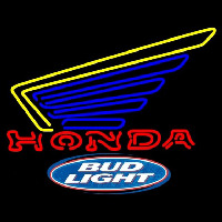 Bud Light Logo Honda Motorcycles Gold Wing Beer Sign Leuchtreklame