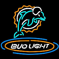 Bud Light Miami Dolphins Beer Sign Leuchtreklame