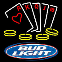 Bud Light Poker Ace Series Beer Sign Leuchtreklame