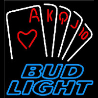 Bud Light Poker Series Beer Sign Leuchtreklame