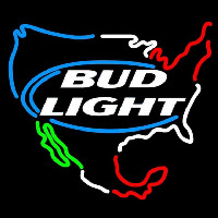 Bud Light Usa Map Beer Sign Leuchtreklame