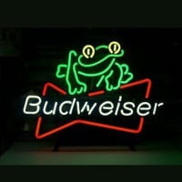Budweiser Bier Frog Bier Bar Offen Leuchtreklame