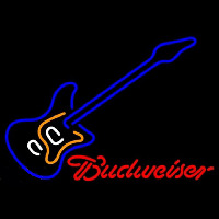 Budweiser Blue Electric Guitar Beer Sign Leuchtreklame