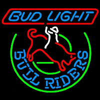 Budweiser Bud Light Bull Riders Beer Sign Leuchtreklame