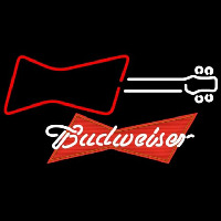 Budweiser Red Guitar Red White Beer Sign Leuchtreklame