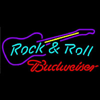 Budweiser Rock N Roll Guitar Beer Sign Leuchtreklame