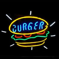 Burger Food Laden Offen Leuchtreklame