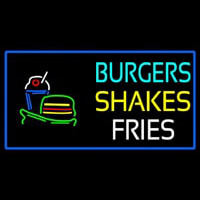 Burgers Shakes Fries Leuchtreklame