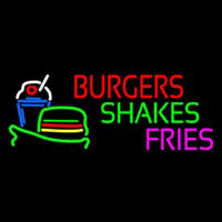 Burgers Shakes Fries Leuchtreklame