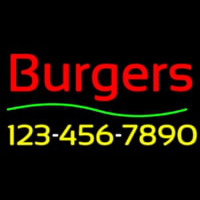 Burgers With Phone Number Leuchtreklame