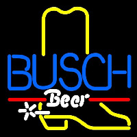 Busch Cowboy Boot Beer Sign Leuchtreklame