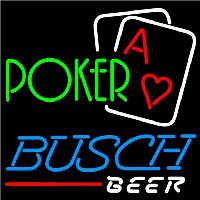 Busch Green Poker Beer Sign Leuchtreklame