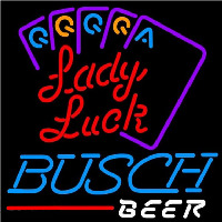 Busch Lady Luck Series Beer Sign Leuchtreklame