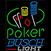 Busch Light Poker Ace Coin Table Beer Sign Leuchtreklame