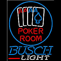 Busch Light Poker Room Beer Sign Leuchtreklame